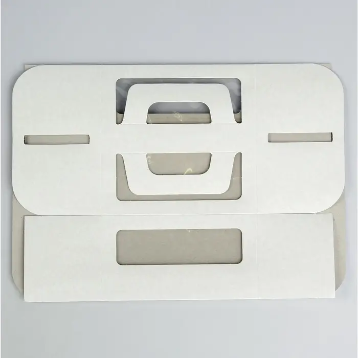 Коробка под торт без печати &laquo;Бабочка&raquo; 1 кг, белая, с ручками, 21&times;21&times;12 см