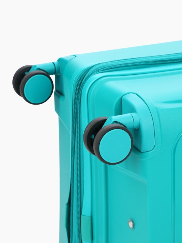 Чемодан 28 Чемодан 28", PP, 49*30*76, отд на молнии, код замок, 4 колеса, зеленый