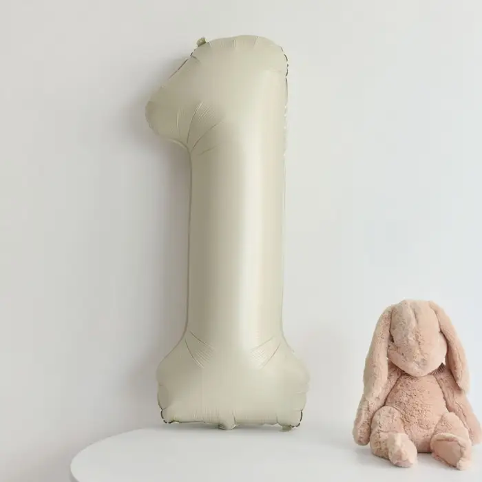 Шар фольгированный 40 Шар фольгированный 40" Цифра 1, цвет взбитые сливки