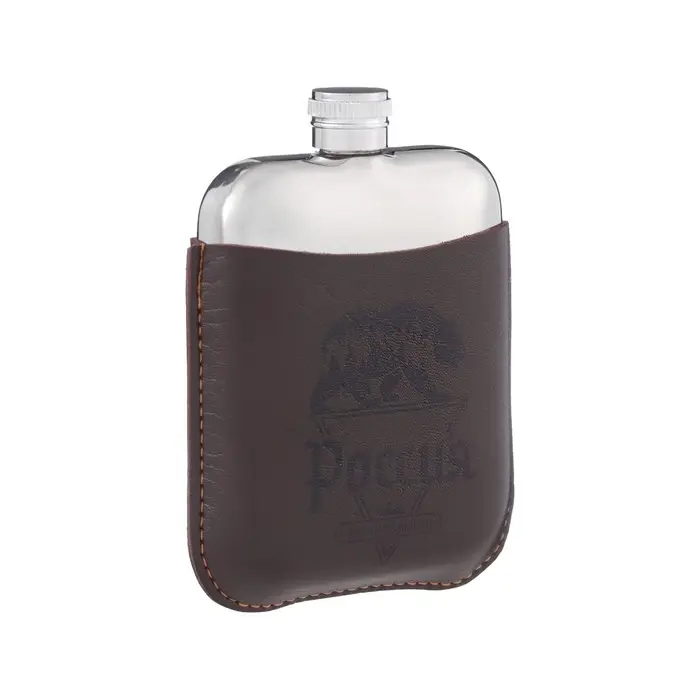 Фляжка &laquo;Россия&raquo;, нержавеющая сталь, чехол, 180 мл, 6 oz