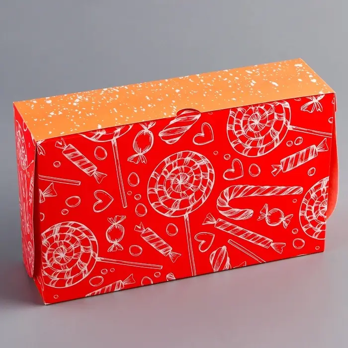 Коробка подарочная складная &laquo;Вкусного Нового года!&raquo;, 25&times;15&times;7 см