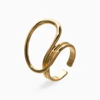 Кольцо металл &laquo;Спираль&raquo;, цвет золото, безразмерное
