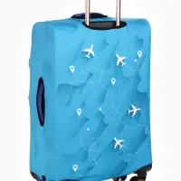 Чехол для чемодана &laquo;Самолеты&raquo;, 28", голубой