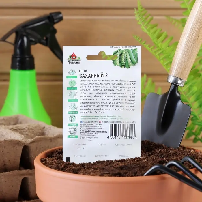 Семена Горох  Семена Горох "Сахарный 2", 6 г