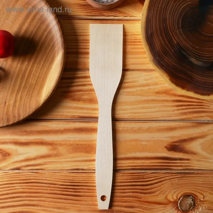 Лопатка деревянная 245х45х4 мм  Лопатка деревянная 245х45х4 мм "Берёза ЛЮКС" большая  ФАСОВКА ПО 100 ШТ