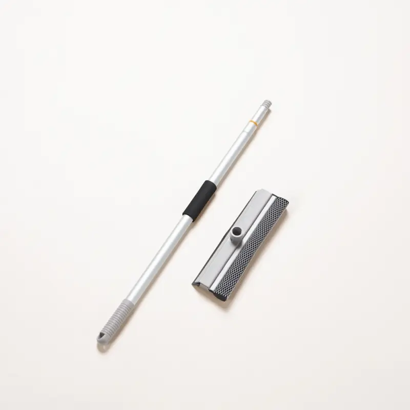 VETTA Окномойка с телескопической ручкой 111см, с резин.держателем, серая, арт.KFC010