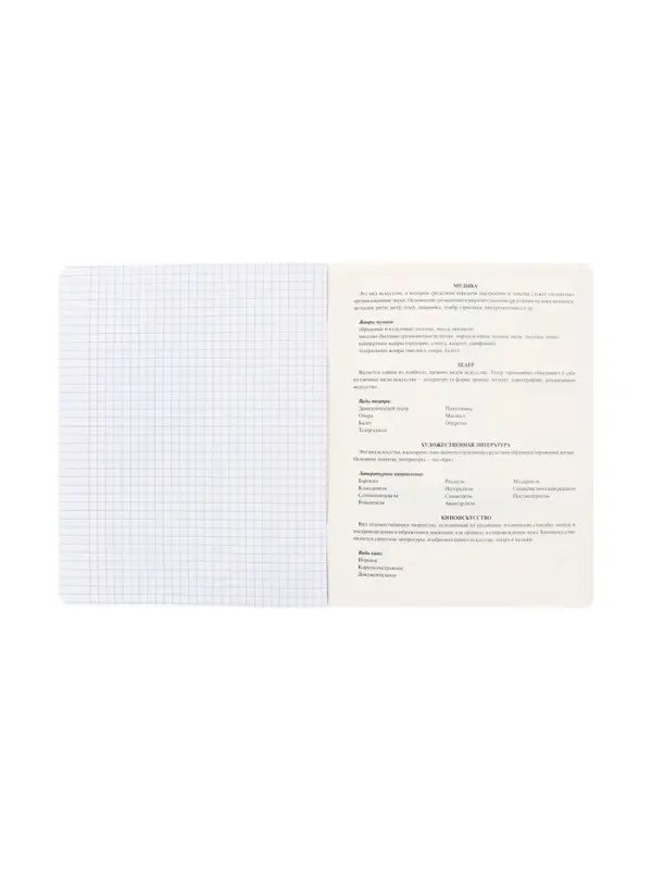 Тетрадь 48 листов в клетку «Буквица» Мировая художетсвенная культура, белые листы Тетрадь 48 листов в клетку «Буквица» Мировая художетсвенная культура, белые листы