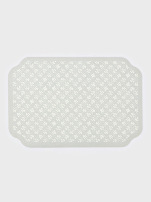 Коврик  Коврик "Daisies" влаговпитывающий Доляна, 45х30 см, серый