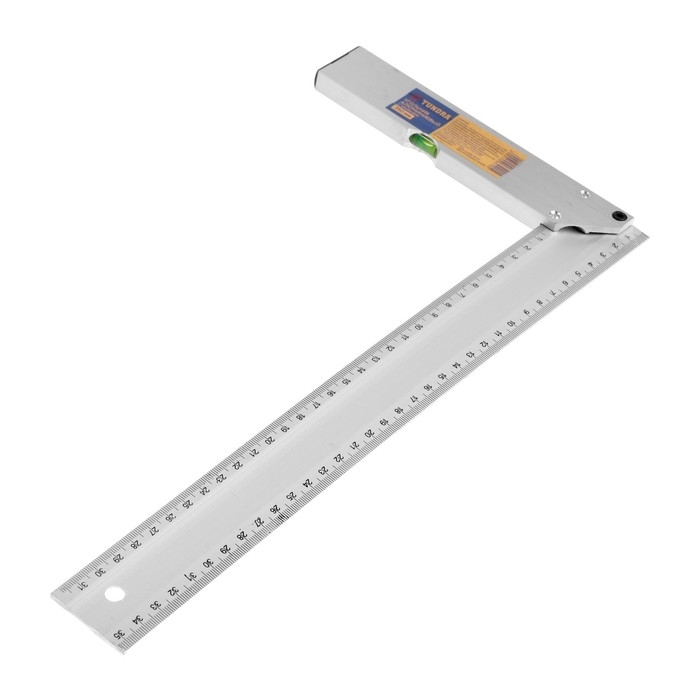 Угольник алюминиевый с уровнем ТУНДРА, 350 мм Угольник алюминиевый с уровнем ТУНДРА, 350 мм