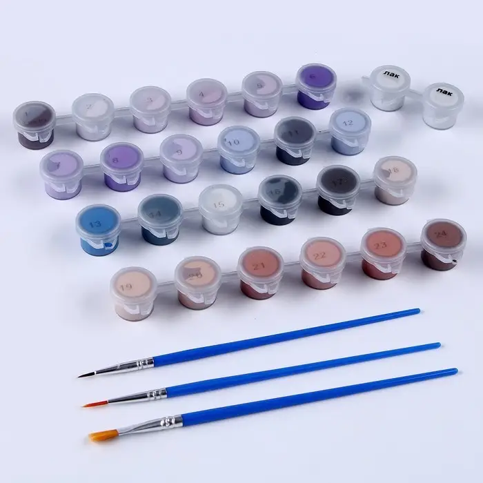 Картина по номерам на холсте с подрамником &laquo;Девушка в фиолетовом платье&raquo; 40&times;50 см