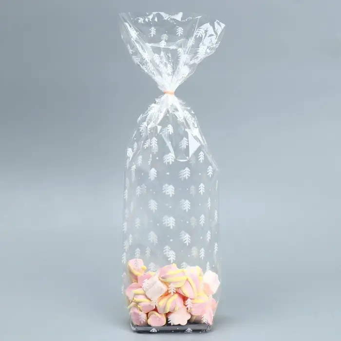 Пакет подарочный новогодний с жёстким дном «Ёлочки», 6 х 8 х 30 см Пакет подарочный новогодний с жёстким дном «Ёлочки», 6 х 8 х 30 см