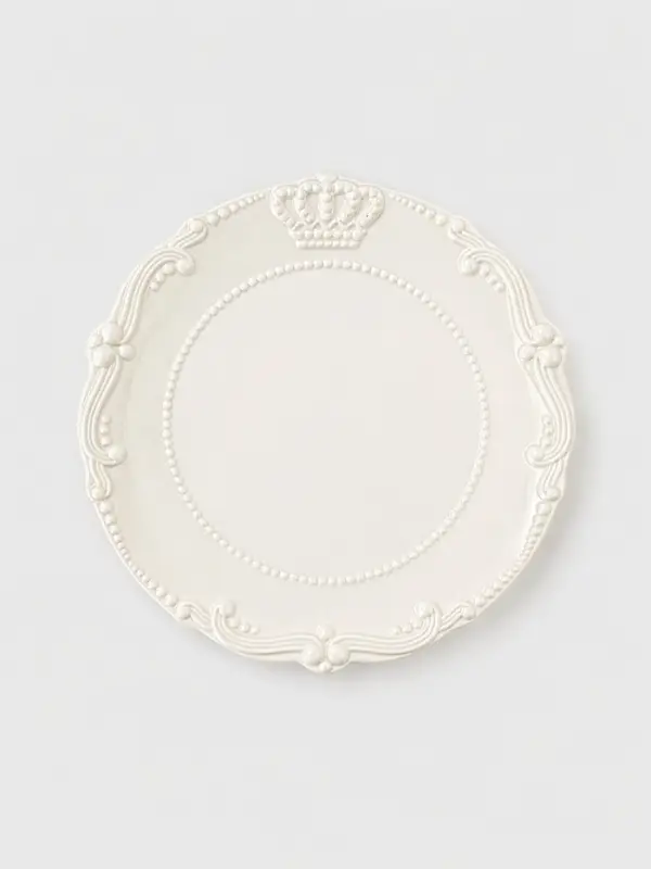 Тарелка Crown, d=20 см, фарфор, белая