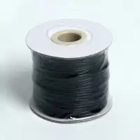Шнур вощёный из полиэстера d=1.5 мм, L=50 м, чёрный