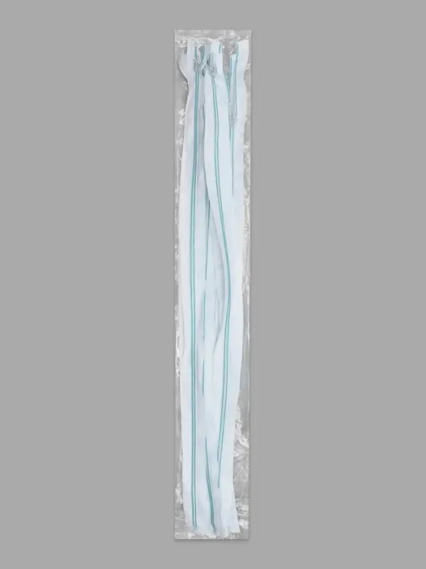Молния &laquo;Спираль&raquo;, №5, разъёмная, замок автомат, 60 см, белая, голубая