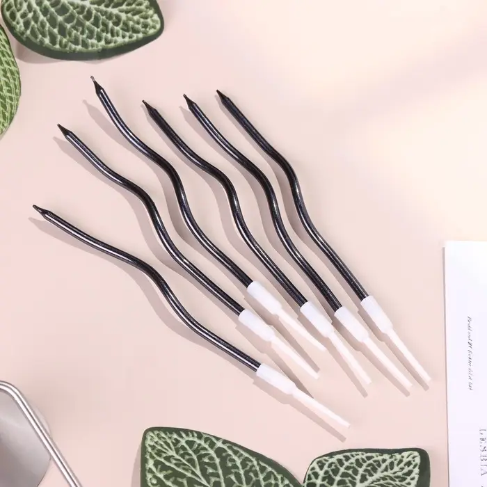 Свечи для торта витые «Серпантин» 6 шт., коктейльные, мокрый асфальт Свечи для торта витые «Серпантин» 6 шт., коктейльные, мокрый асфальт