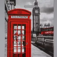 Пакет "Лондон, полиэтиленовый с вырубной ручкой 41х51 см, 80 мкм