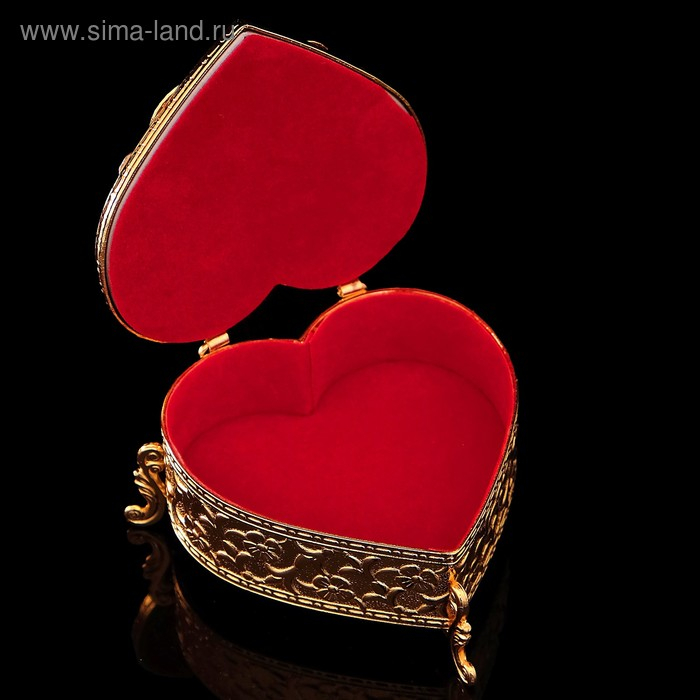 Шкатулка «Грация», с бархатом, 6,8×6,2×4.6 см, с кристаллами Шкатулка «Грация», с бархатом, 6,8×6,2×4.6 см, с кристаллами