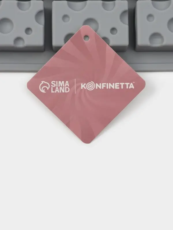 Форма для выпечки и муссовых десертов KONFINETTA &laquo;Сыр&raquo;, силикон, 20 ячеек (5&times;3 см), 30&times;17.5&times;1.9 см, серая