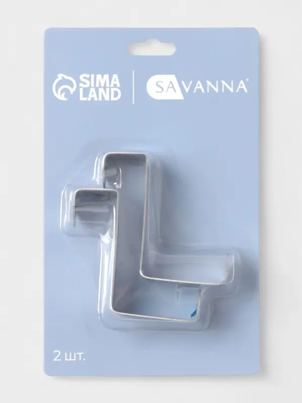 Крючки надверные SAVANNA &laquo;Минимализм&raquo;, 2 шт., металл, 6&times;6.5&times;2.5 см, хромированные