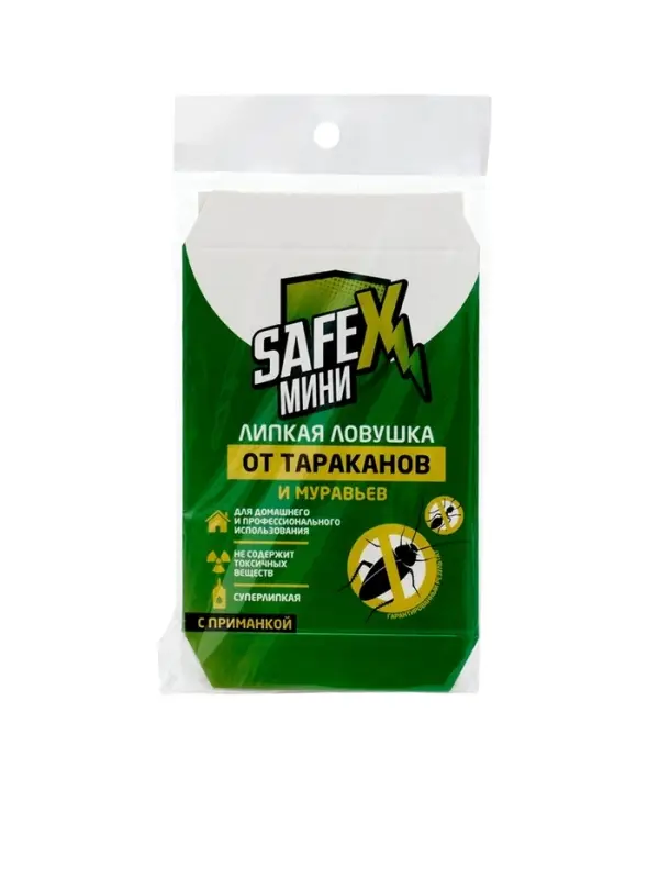 Средство от тараканов SAFEX, клеевая ловушка-домик, мини,1 шт.