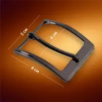 Пряжка для ремня, 6&times;5 см, 40 мм, цвет чёрный никель