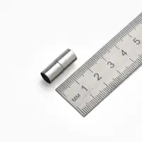 Замок-концевик магнитный, L=20 мм, вн.d=7 мм, (набор 3 шт.), цвет серебро