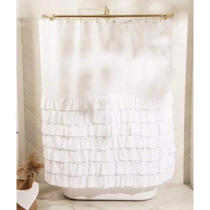 Штора для ванной &laquo;Ла Каса&raquo;, с люверсами, 180&times;180 см, полиэстер, белая