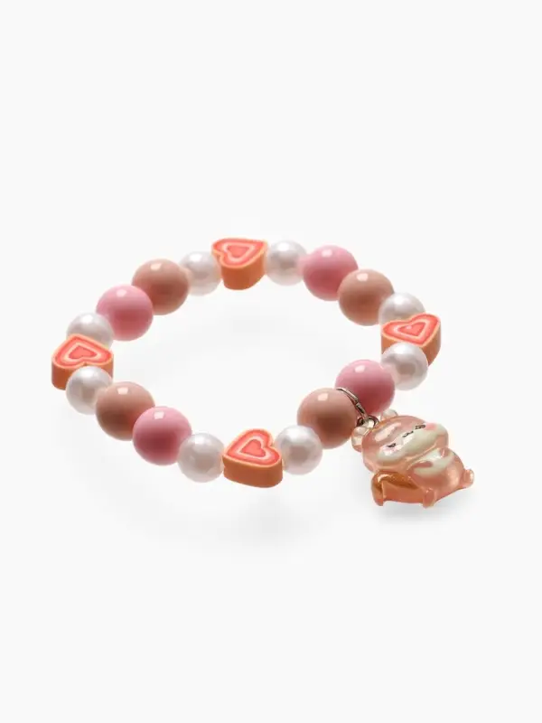 Браслет детский &laquo;Выбражулька. Белочка с бусинами&raquo;, d=6 см, цветной