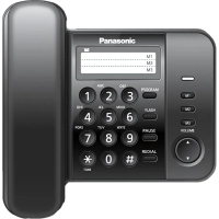 Телефон проводной Panasonic KX-TS2352RUB чер(KX-TS2352RUB)