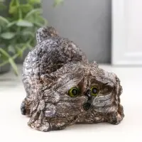 Фигурка гипс &laquo;Сова подглядывает&raquo;, бежевая, 8&times;8.5&times;7 см
