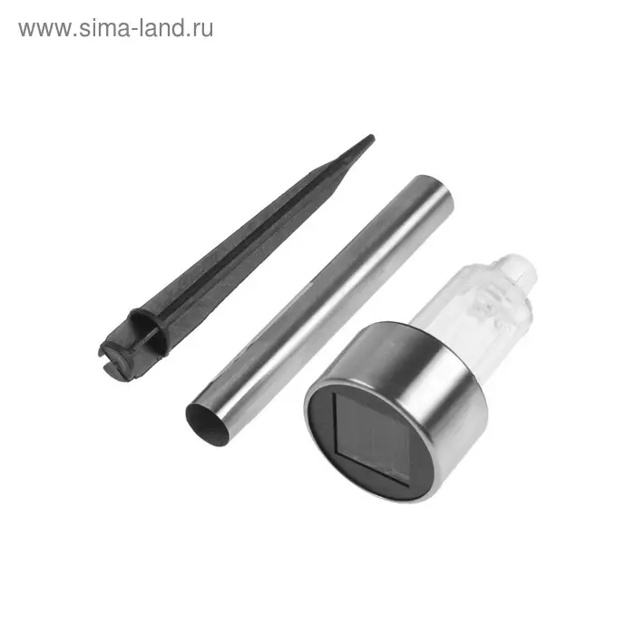 Светильник на солнечной батарее Smartbuy, 31 см, 1 LED, нержавеющая сталь, пластик