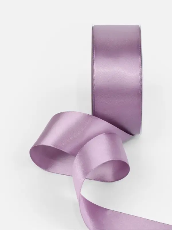 Лента атласная TEIRA, двухсторонняя, 38 мм, 25&plusmn;1 м, сиреневая №0434