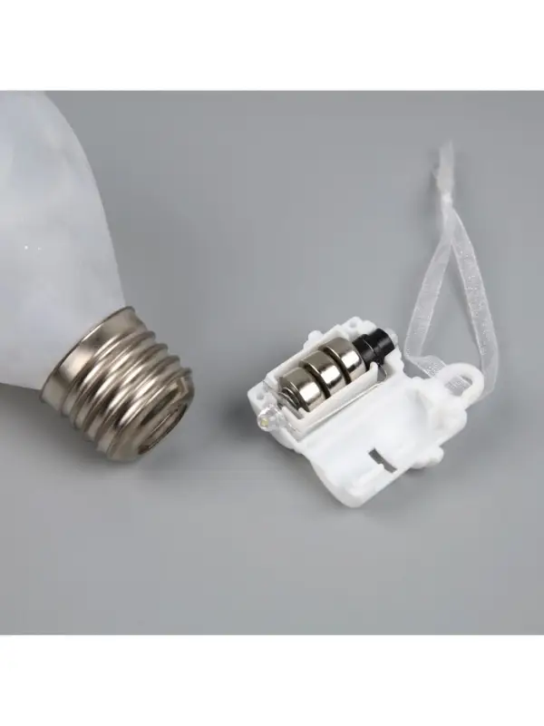 Ёлочный шар &laquo;Снежный шар&raquo;, 7&times;14 см, 1 LED, от батареек LR44&times;3, свечение тёплое белое