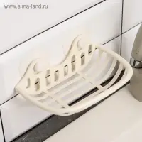 Мыльница на присосках Полимербыт, пластик, 16&times;10&times;6.5 см, МИКС