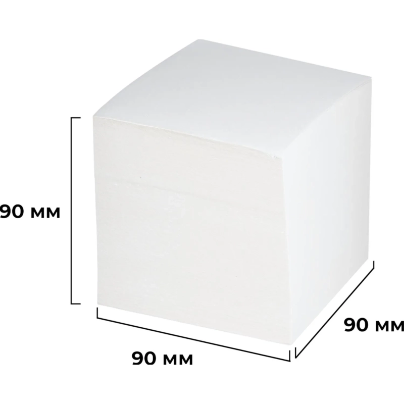 Блок для записей ATTACHE ЭКОНОМ на склейке 9х9х9 белый 60 г, 65