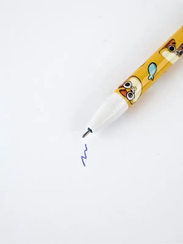 Ручка пиши-стирай, синяя паста, гелевая, 0.5 мм с колпачком &laquo;Кот&raquo;