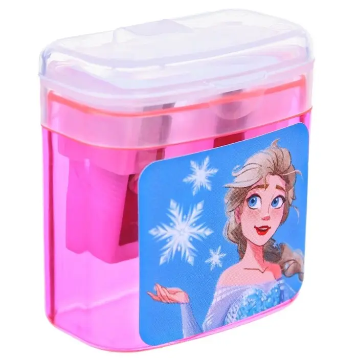 Точилка пластиковая с контейнером, двойная, МИКС, «Холодное сердце»