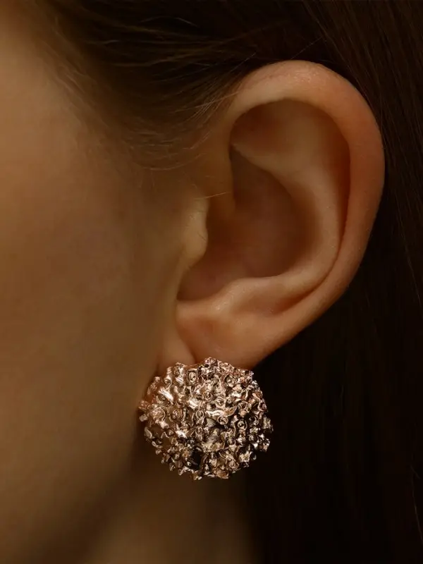 Серьги металл &laquo;Карибы&raquo;, круг, цвет розовое золото