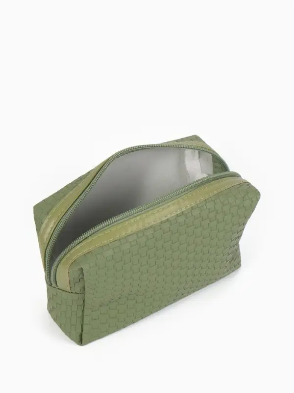 Косметичка дор Плетенка, 16*5*10, отдел на молнии, хаки