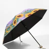 Зонт механический &laquo;Нежность&raquo;, эпонж, 4 сложения, 8 спиц, R=48/55 см, D=96 см, МИКС