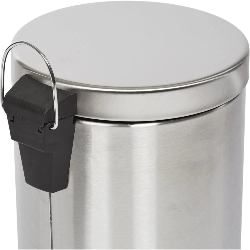 Ведро мусорное с педалью и доводчиком Luscan 5л, матовое, нерж сталь