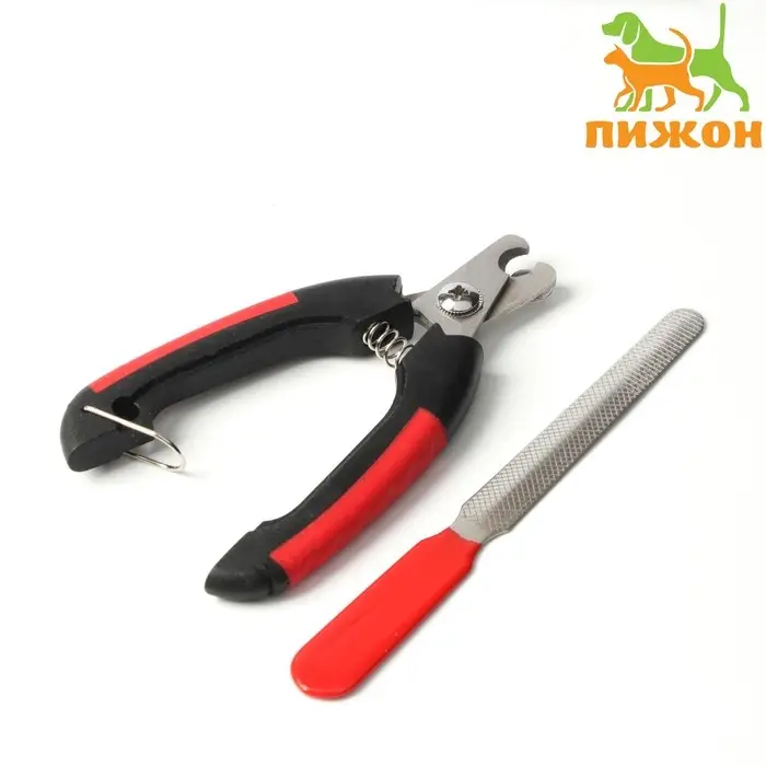 Набор по уходу за когтями: когтерез боковой (отверстие 9 мм) и пилка, микс цветов Набор по уходу за когтями: когтерез боковой (отверстие 9 мм) и пилка, микс цветов