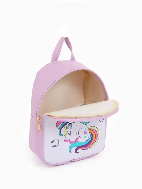 Рюкзак дет 18*8*23 см, Единорог, отд на молнии, сиреневый Рюкзак дет 18*8*23 см, Единорог, отд на молнии, сиреневый