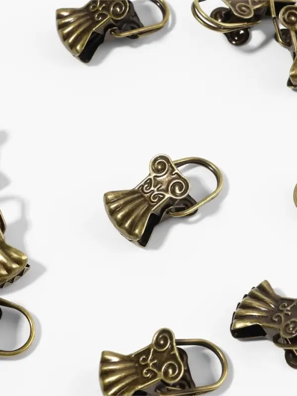 Зажим для штор &laquo;Ракушка&raquo;, 30&times;15 мм, 10 шт., цвет бронзовый