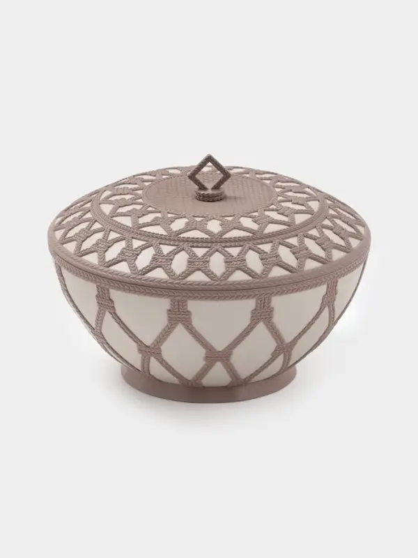 Сухарница Альтернатива &laquo;Арабеска&raquo;, 1.7 л, с крышкой, пластик, бежевый