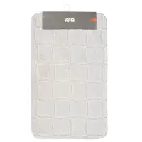 Коврик для ванной тм VETTA Рикард, вельвет, губка 0,8 см, полиэстер, 50х80 см, серый