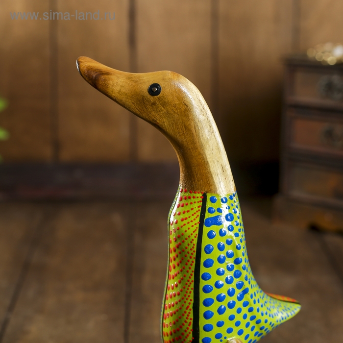 Сувенир дерево "Утка в купальнике в точечку" 13х12х23 см