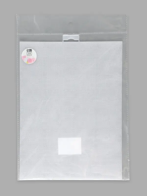 Канва для вышивания №14, пластиковая, 21&times;28 см, белая