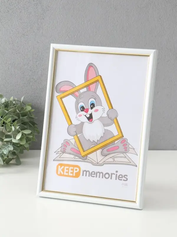 Фоторамка Фоторамка "Гамма" 21х30 см, с подножкой, набор 3 шт, (пластиковый экран), белый