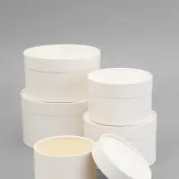 Набор подарочных шляпных коробок 5 в 1, круглая &laquo;Белый&raquo;, 20&times;12 - 18&times;11 - 16&times;10 - 14&times;9 - 13&times;8.5 см